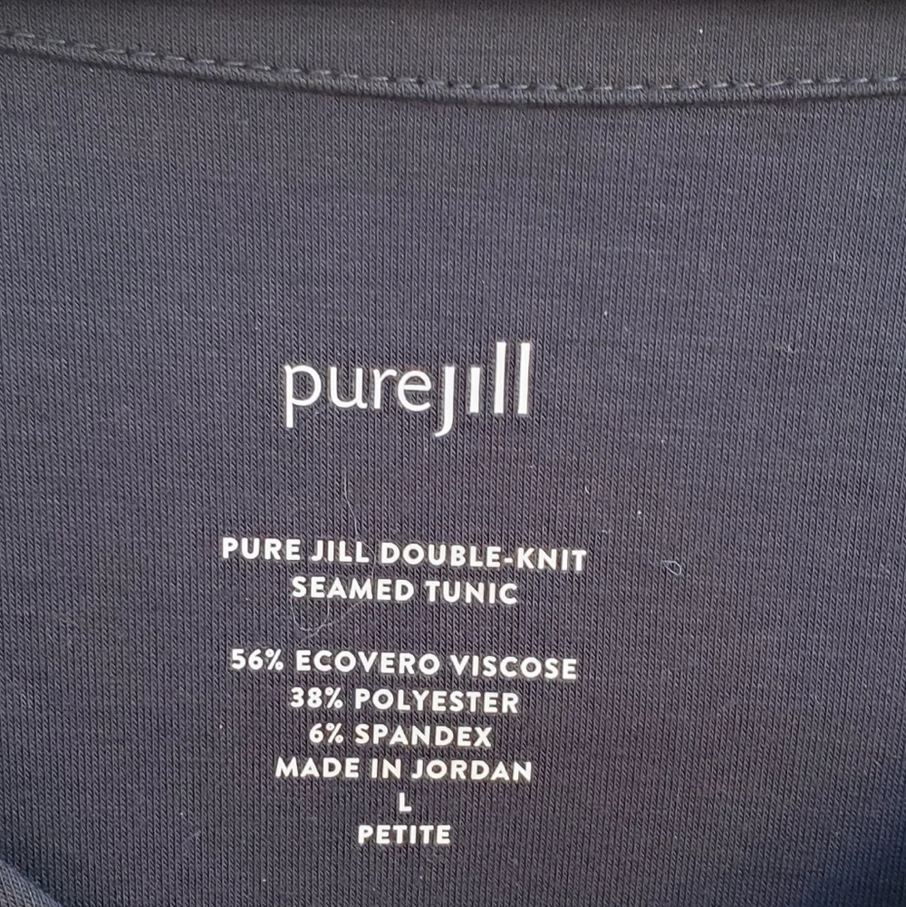 NEW! J. Jill Double-Knit V-Neck Gray Tunic Size LP